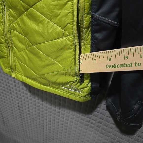 LLBean Primaloft Windbreaker Running Jacket XL Zip Insulated Quilted Sport Green - Picture 8 of 14
